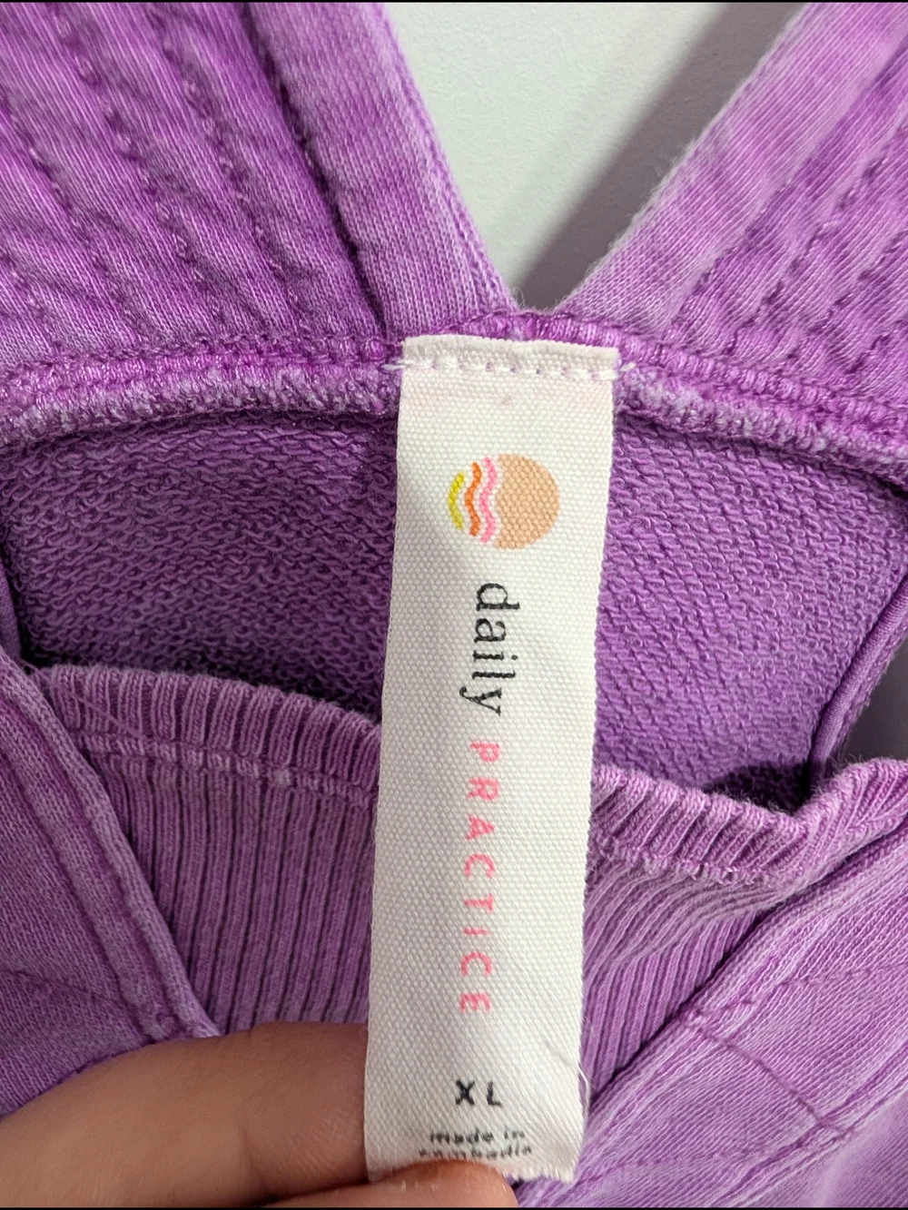 Daily Practice Lavender Ribbed Romper - Picture 2 of 4